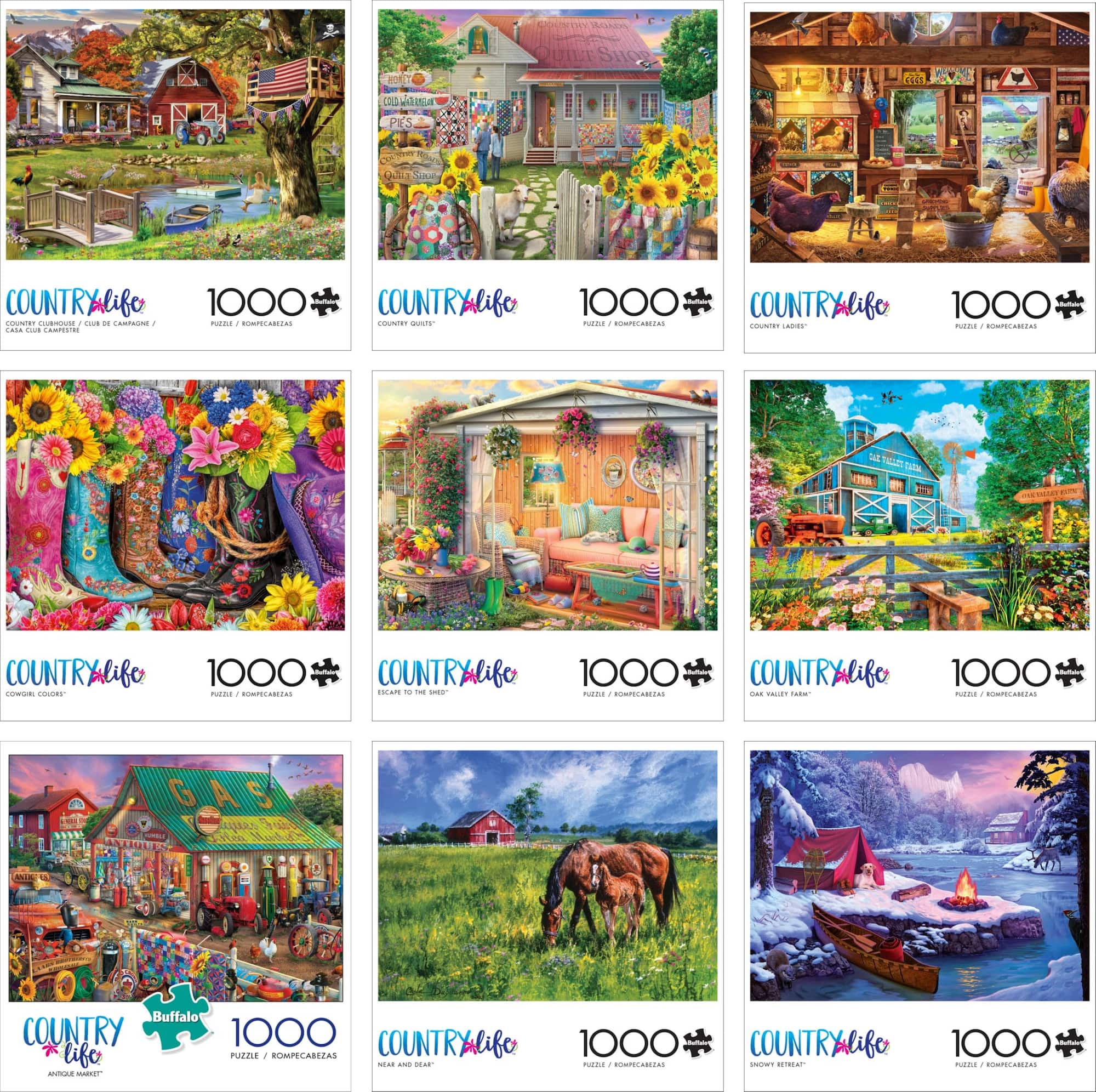 Assorted Country Life 1,000 Piece Puzzle